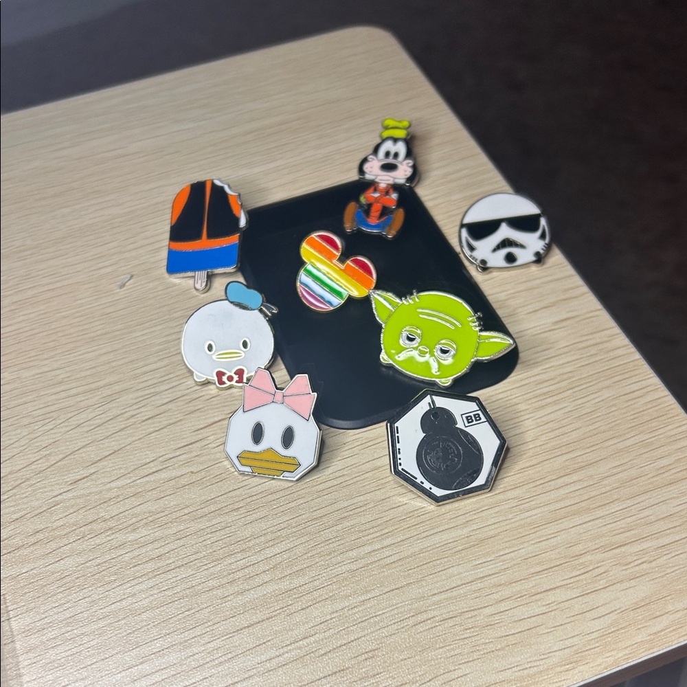 Colorful Disney Character Pin Set